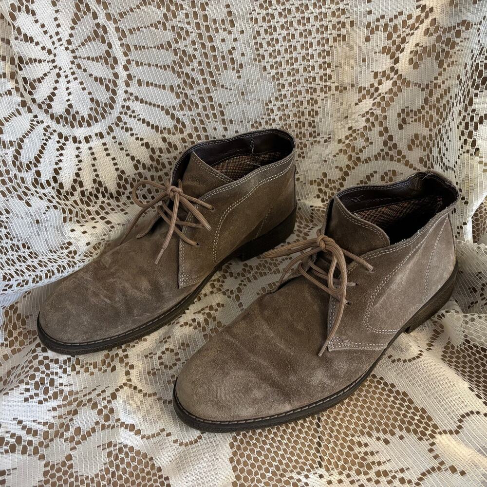 Calibrate Men's Size 45 (11.5/12) Brown Suede Leather Chukka Boots
